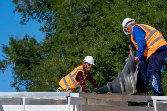 stormguard team installing new roof coverage roofing insurance claims in New Orleans