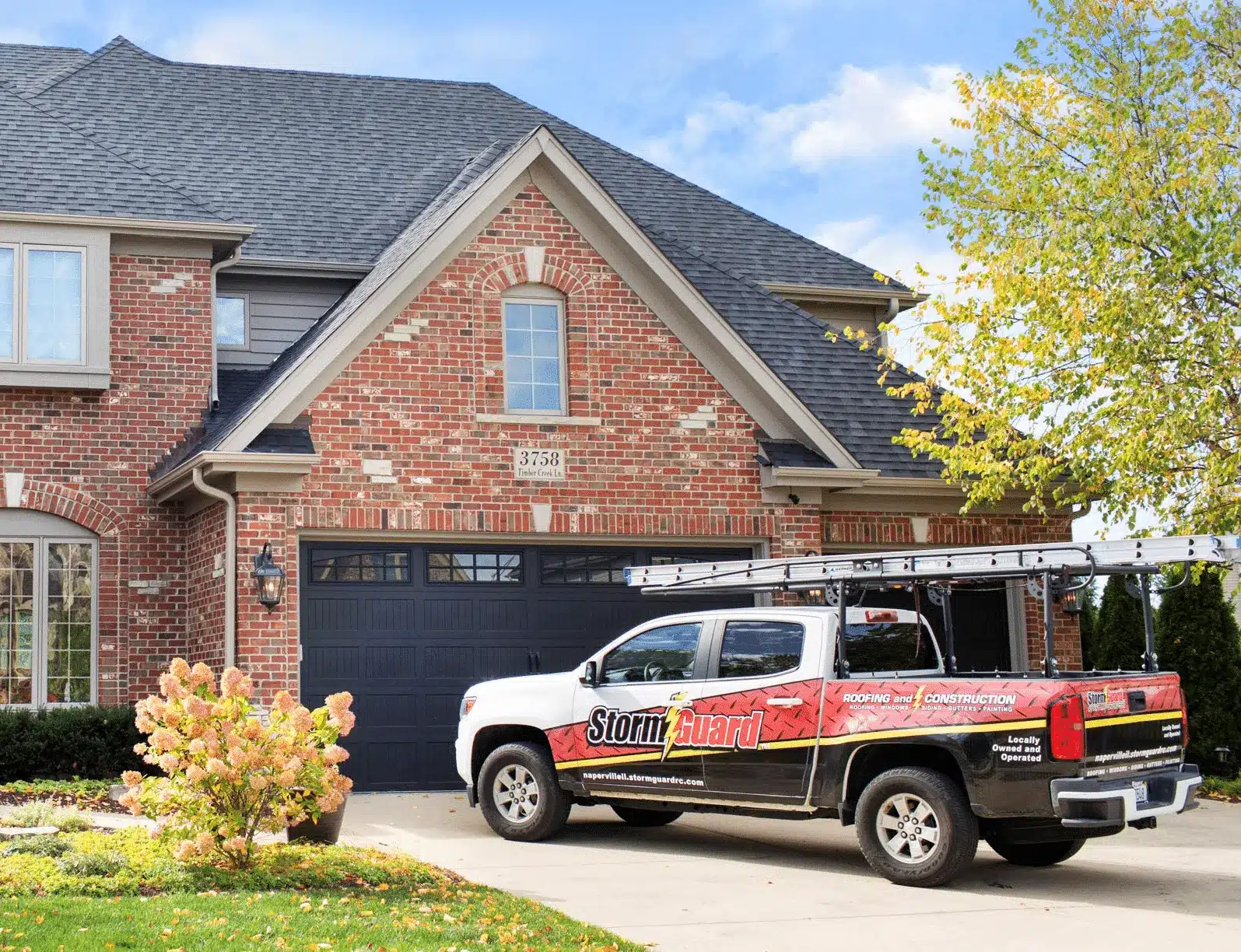 Storm Guard Roofing Truck