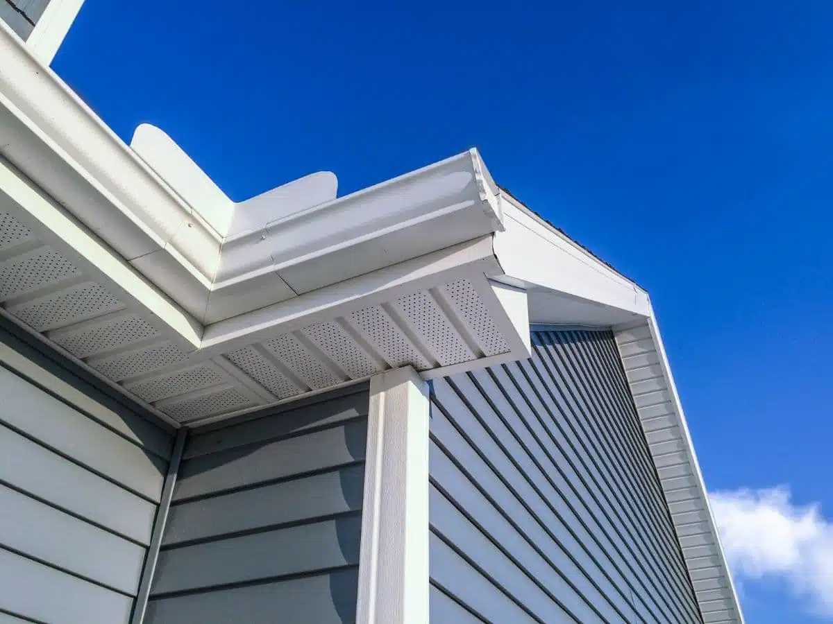 new soffit and vinyl siding