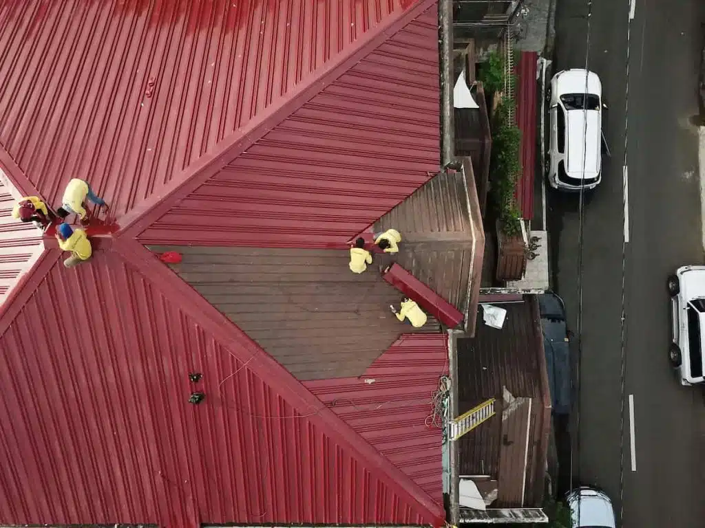 People Repairing House Roof